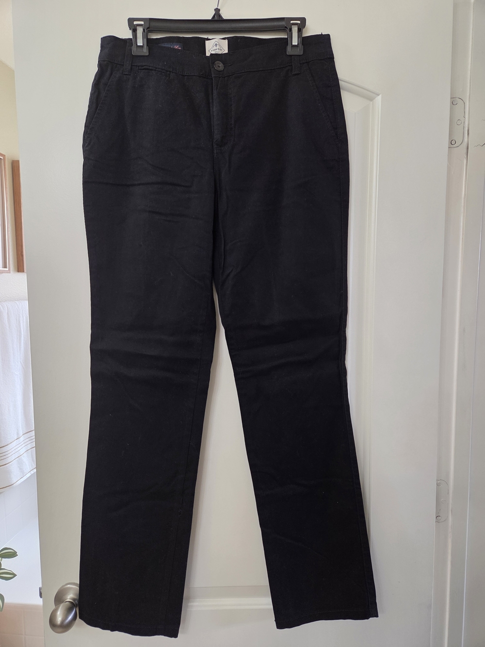 St. John's Bay Black Straight-Leg Pants